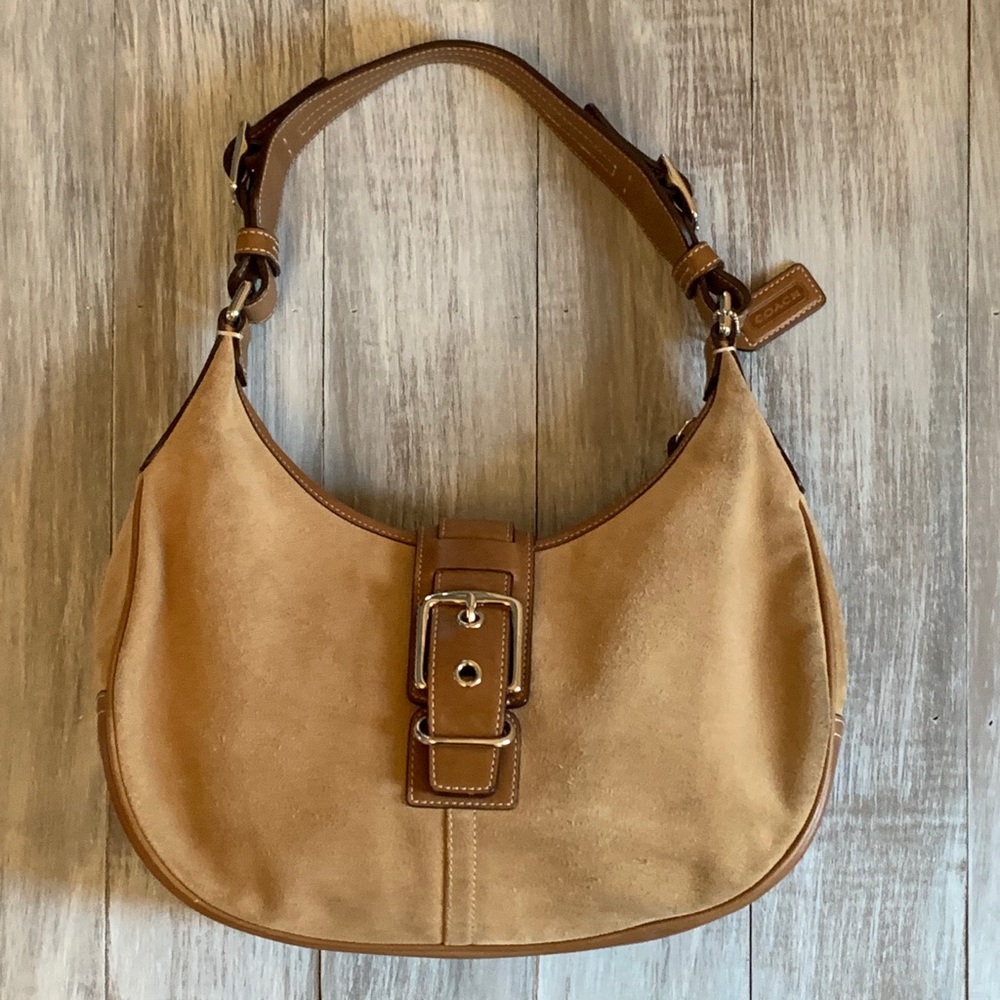 Coach Leather and Suede Saddle Bag
